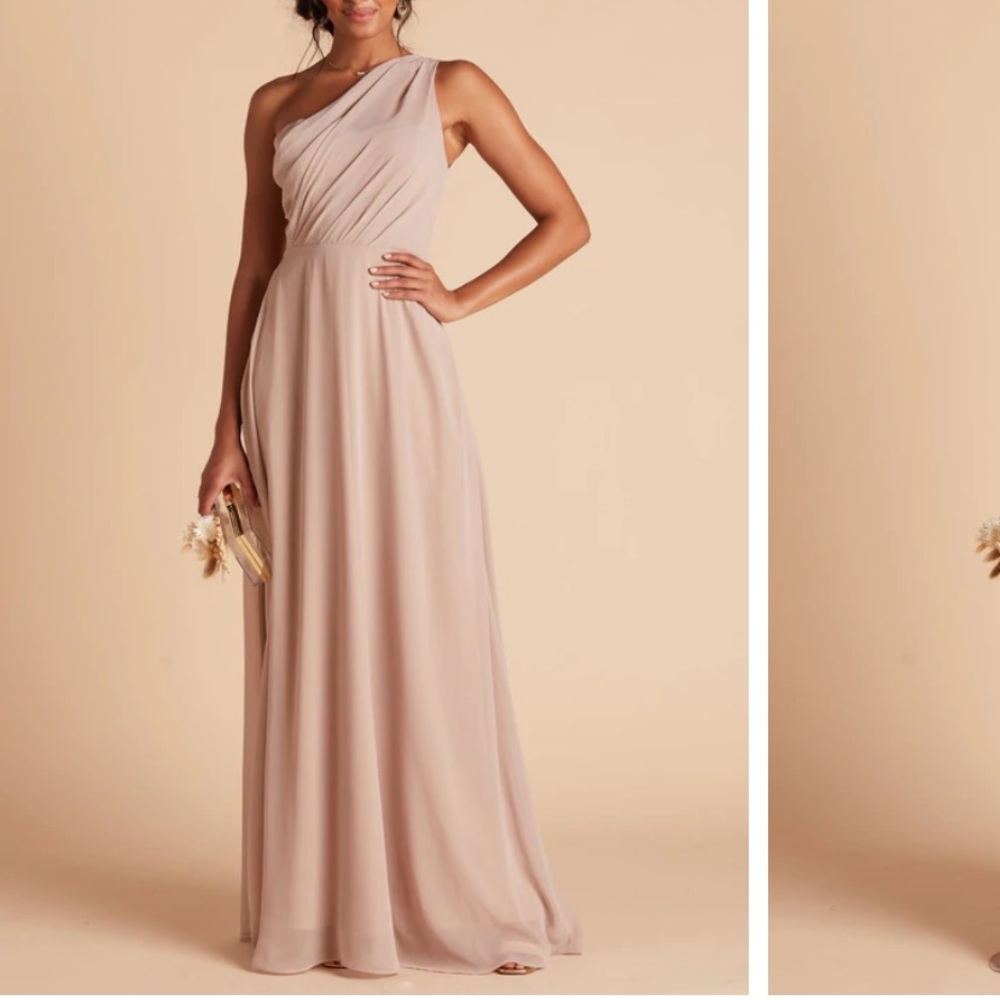 Birdy grey Kira taupe chiffon dress M